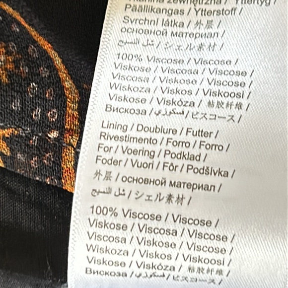 Farm Rio Leopard Sky Midi Dress w Smocked Bodice & Puffed Sleeve w MEASUREMENTS! - Picture 15 of 16